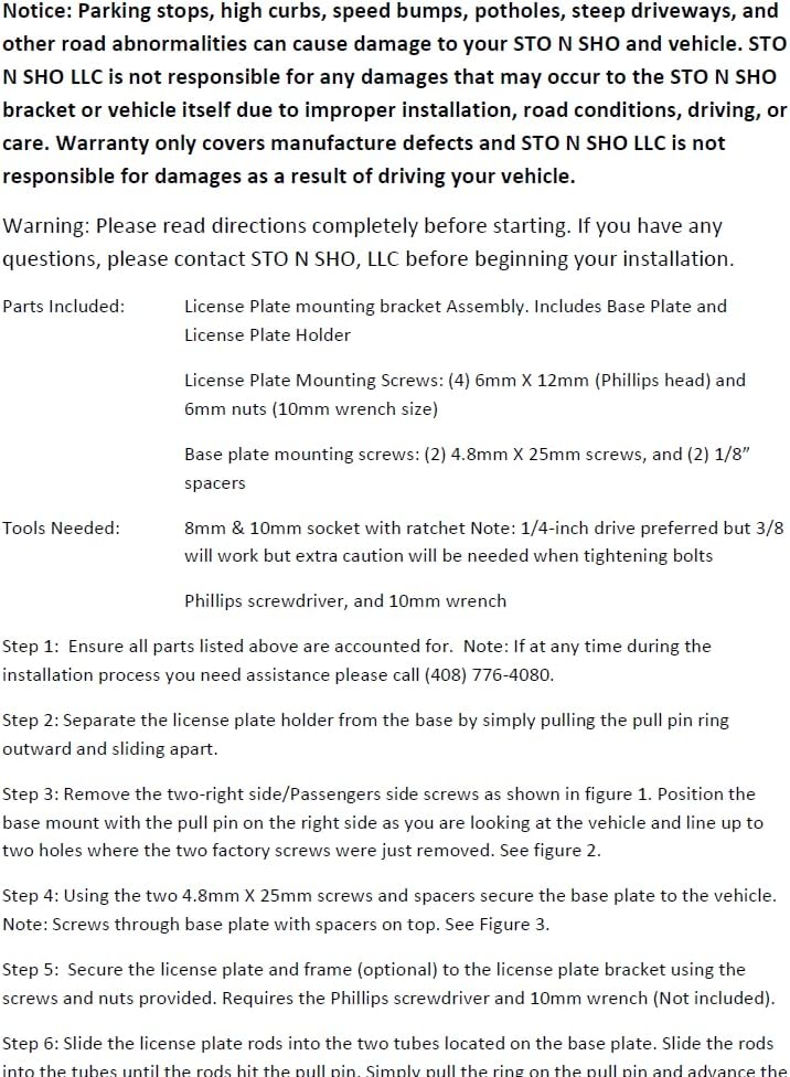 STO N SHO Front License Plate Bracket Compatible with 2023-2026 BMW X1 M35i Shadow Line