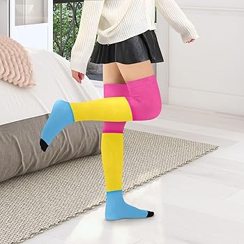 Amazon.com: CHIFIGNO Pansexual Pride Flag Womens Thigh High