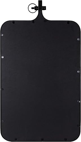 Miniatura 5 de Kate and Laurel Yitro - Espejo de pared rectangular moderno, 20 x 35 pulgadas, color negro, espejo industrial decorativo para pared