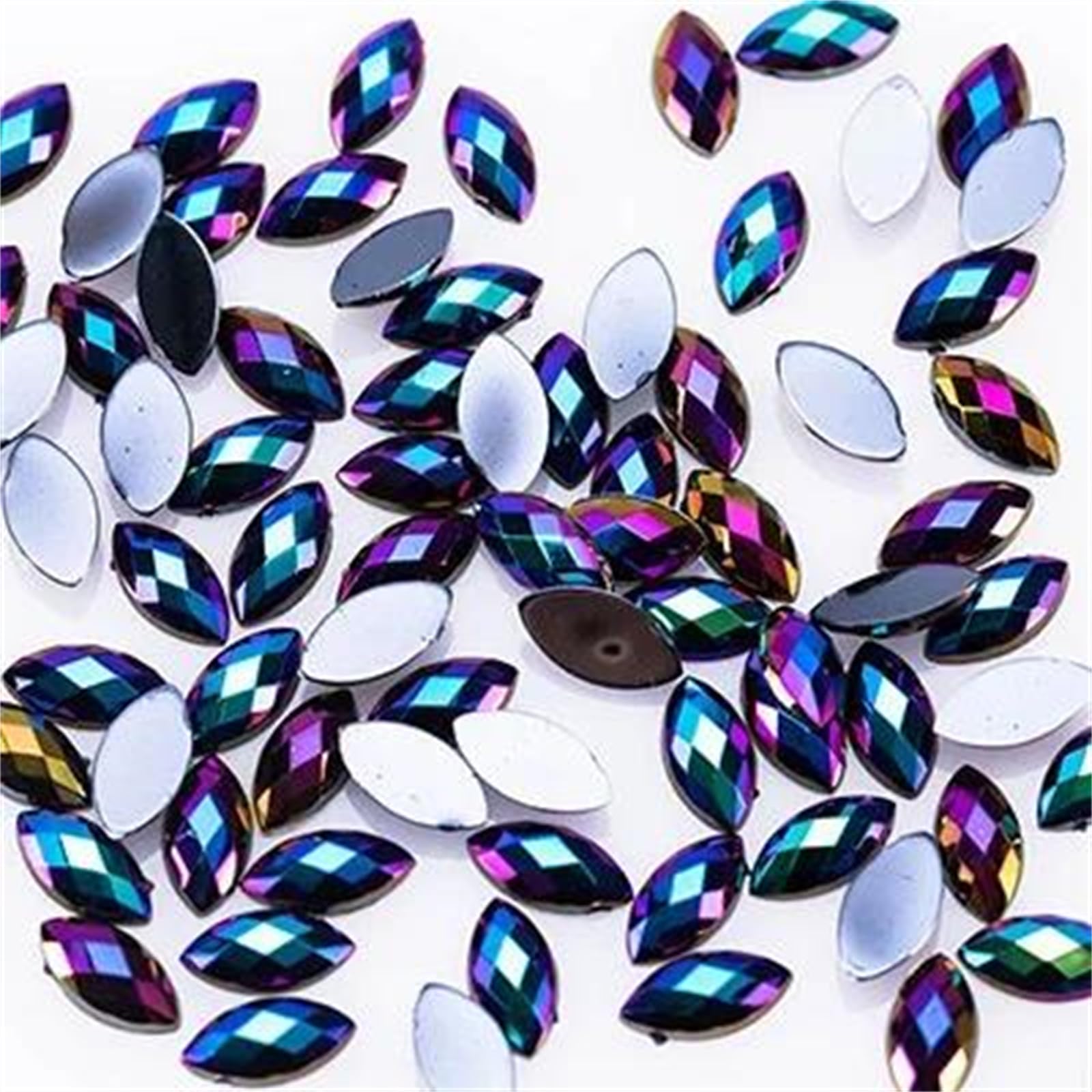 Strass ongles œil de cheval de couture et décoration strass acryliques pour customisation vêtement