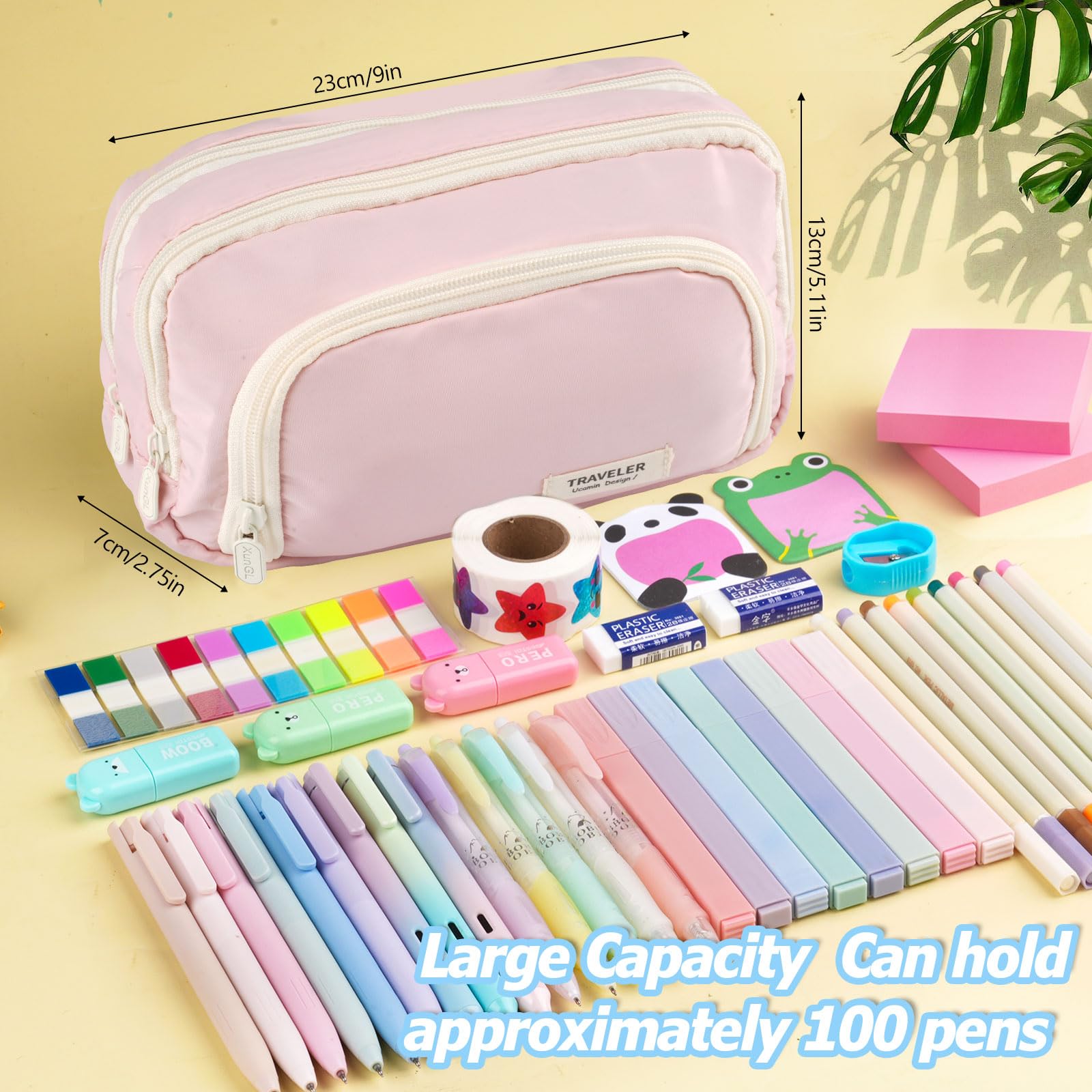 Tikplus Pencil Case Large Capacity, Big Pencil Case with 4 Compartments - Image 2