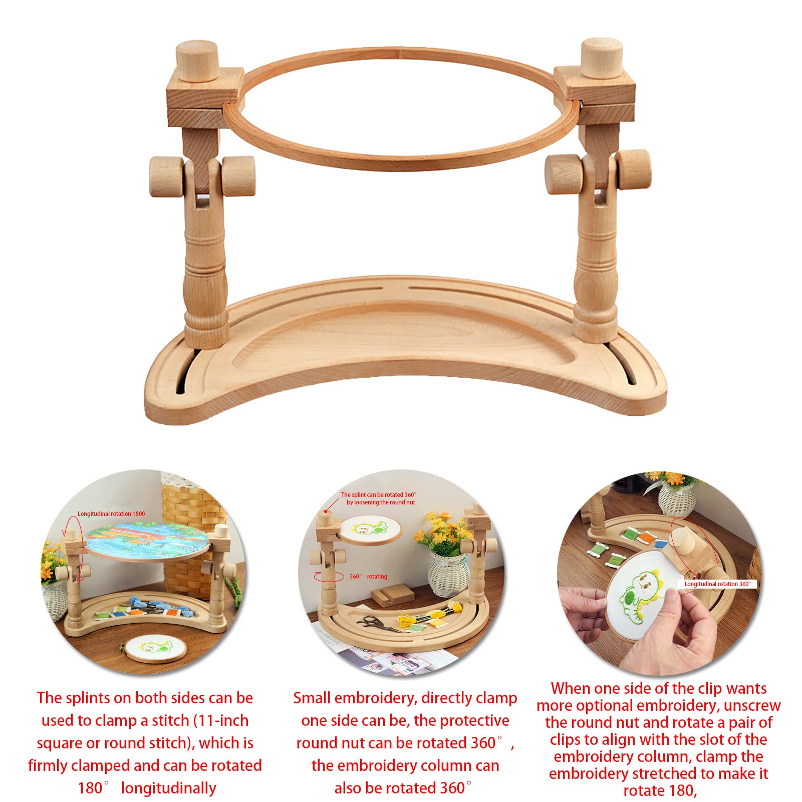 Kit supporto per punto croce supporto per ricamo a pavimento Telaio