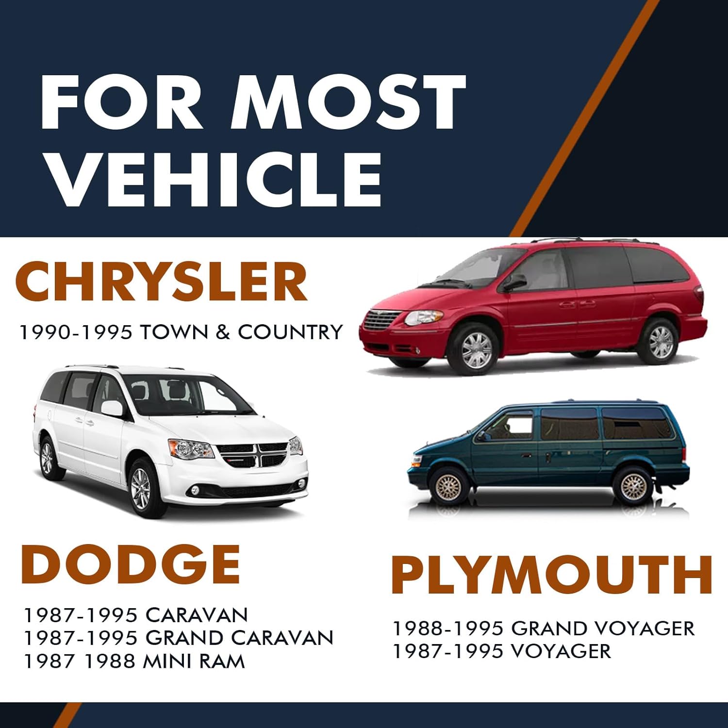 PM Auto Set of 4 Front Quick Complete Strut-Coil Spring-Rear Shock For 1987-1995 Plymouth Voyager