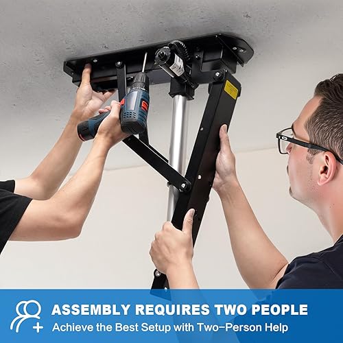 Miniatura 3 de TOPSKY Soporte eléctrico ajustable para TV de techo con control remoto, soporte de TV motorizado abatible para televisores de pantalla plana y curva