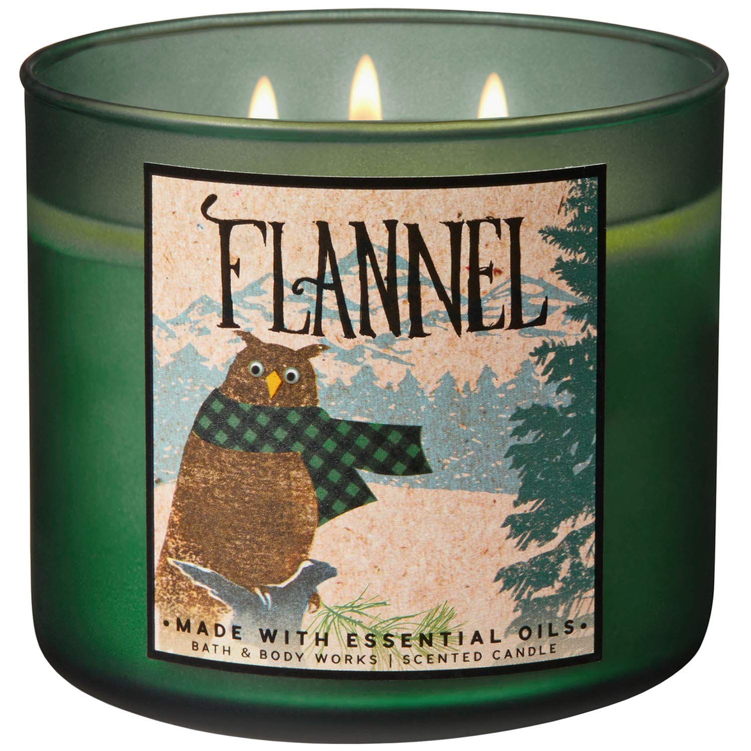 Bath and Body Works 2018 Holiday Limited Edition 3-Wick Candle (Flannel)