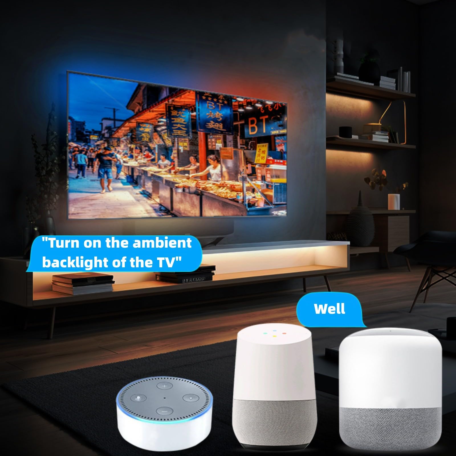 Luces LED para TV Tira de Luces LED, retroiluminación LED para Caja de sincronización, sincronización de música, Luces LED RGB Que cambian de Color para Control Remoto de aplicació
