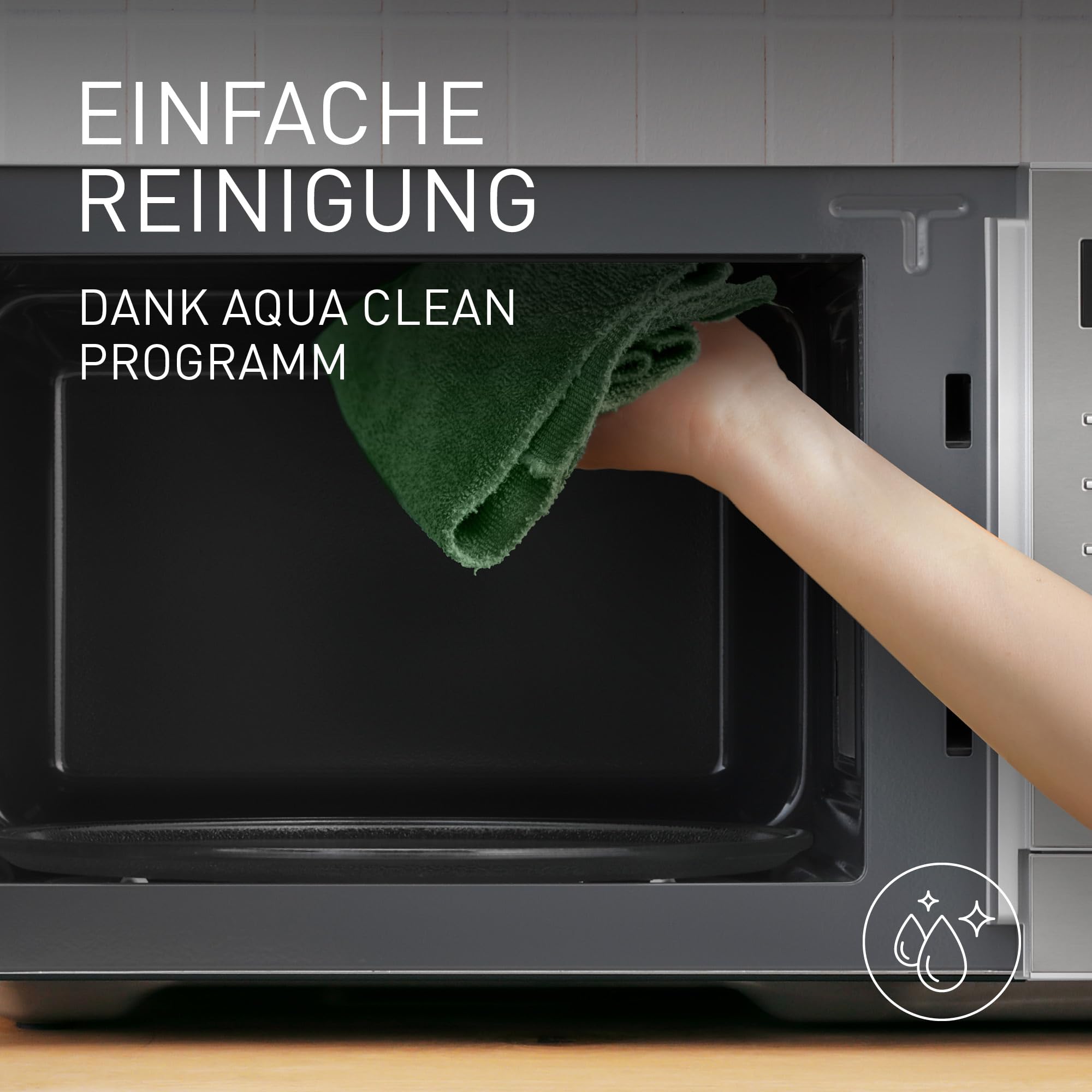 Panasonic NN-GD39QSEPG Grill-Mikrowelle 29 l 1000 W Steam+ Topf Silber Edelstahl