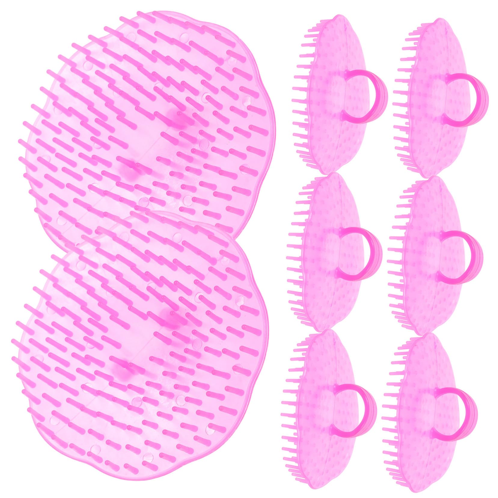 BCOATH 8Pcs Scalp Scrubber Practical Hair Shampoo Brushes for Scalp Massage Head Massaging Brushes for Deep Cleansing and Relaxation Assorted Styles