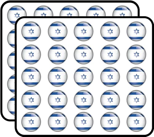 Israel - Adhesivo decorativo de bandera brillante para álbumes de recortes, calendarios, artes, manualidades infantiles, álbumes, diarios de