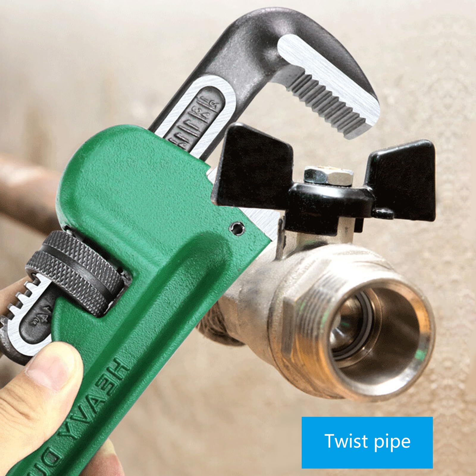 Llave inglesa de apertura grande resistente para tubo de agua, alicates de abrazadera de tubo rápida, herramienta de mano ajustable para fontanero profesional