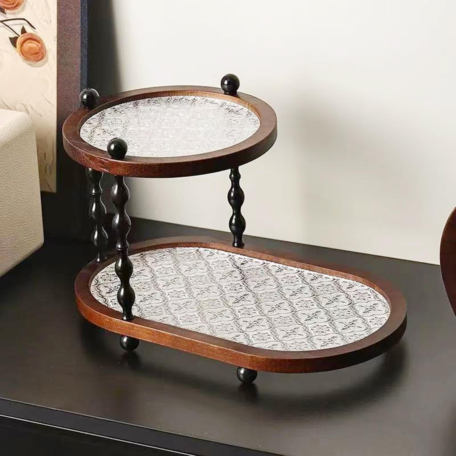 Organisateur de Maquillage Plateau de Rangement Étagère pour Cosmétiques Support de Bureau Matériau Acrylique Robuste Adapté à La Chambre Table Salle, Bégonia