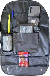 Organizador de Objetos Banco Carro Porta Treco Objetos Suspenso 6 Bolsos Preto