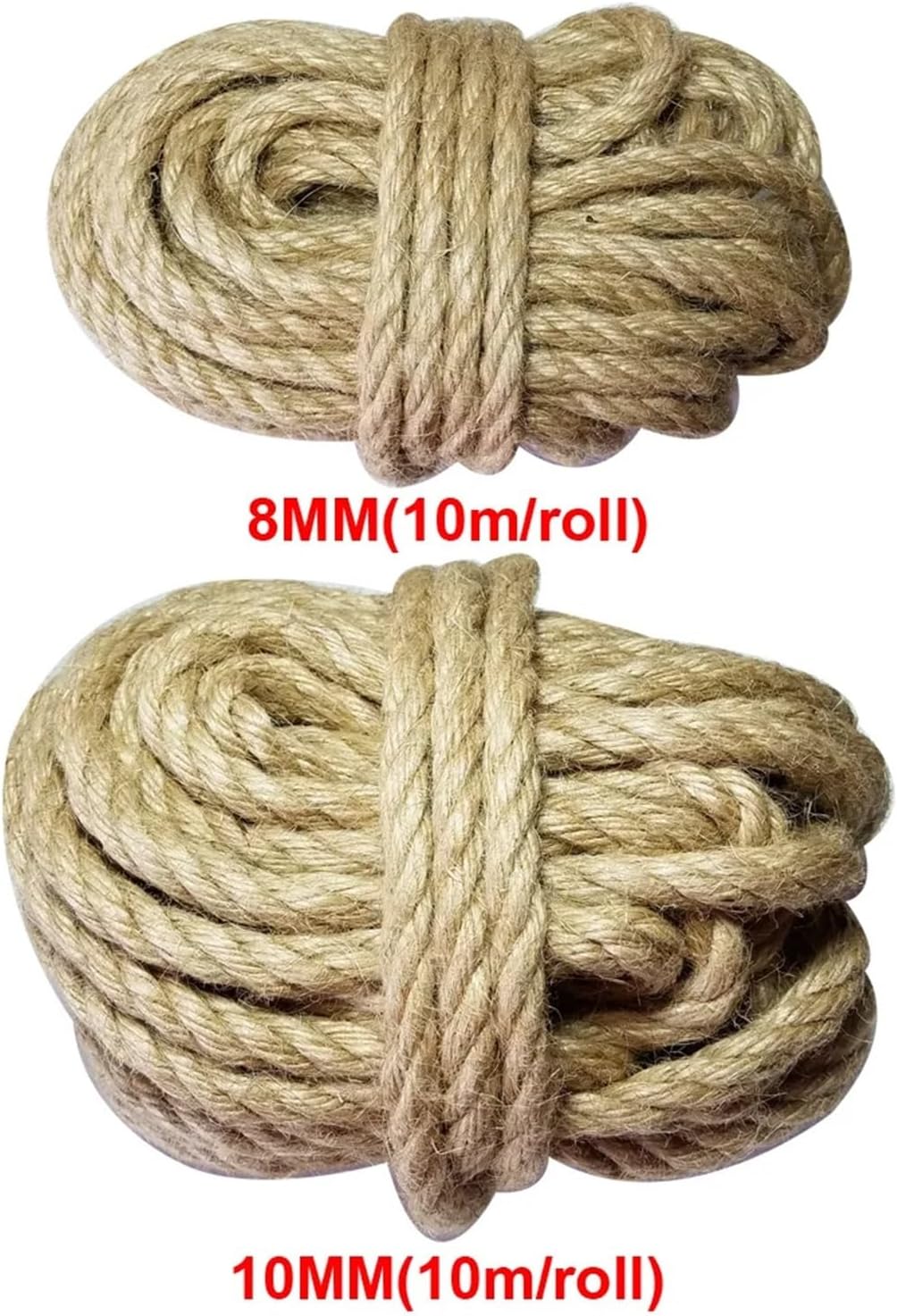 Natural Jute Cord Wrapped Tassel Decorative Rope Handmade DIY(4mm)