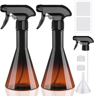 Spray Bottles 10oz/300ml 2 Pack Plastic Mist/Stream Spraying Heavy Duty Plastic Water Spray Bottles for Hair, Cleaning Solutions, Plants (Brown)