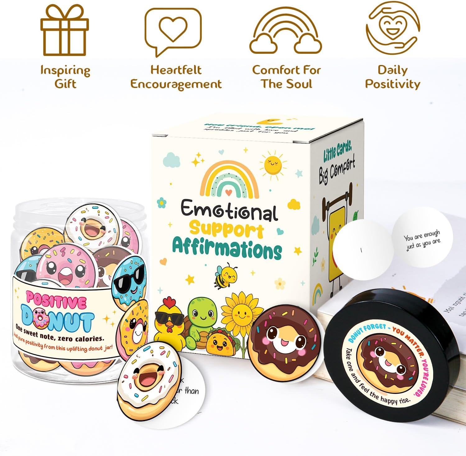 Emotional Support Donuts - Back To School Gifts For Teen - Donut Gift for Women, Coworkers, Girl, Grandaughter - Valentine, Christmas, Birthday Gifts For Teen Girls - Teens Girl Gift Trendy Stuff - Image 2