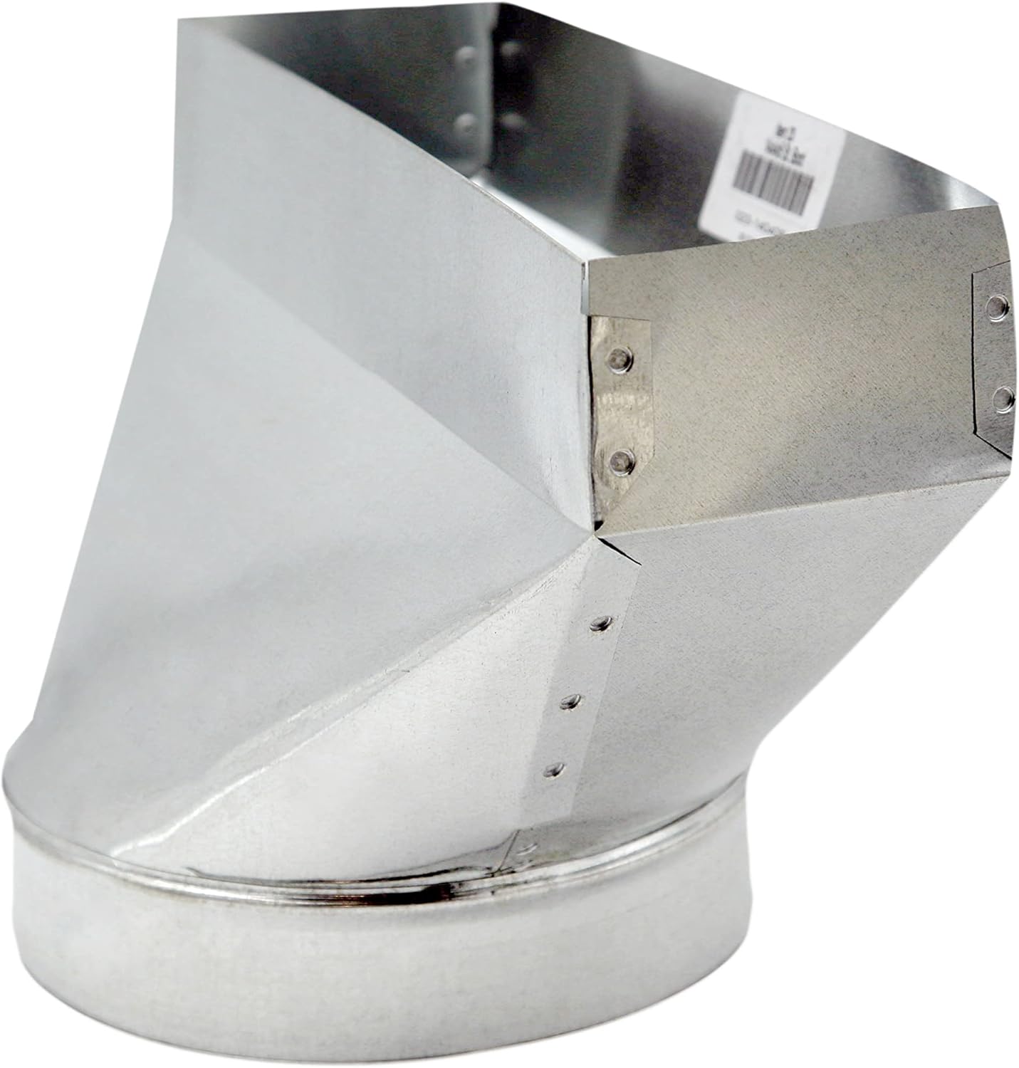 HVAC Premium Galvanized Round Transition | Straight Register Boot | 6" X 6" X 4" Galvanized Sheet Metal Straight Floor Boot is Compatible with Duct 6"