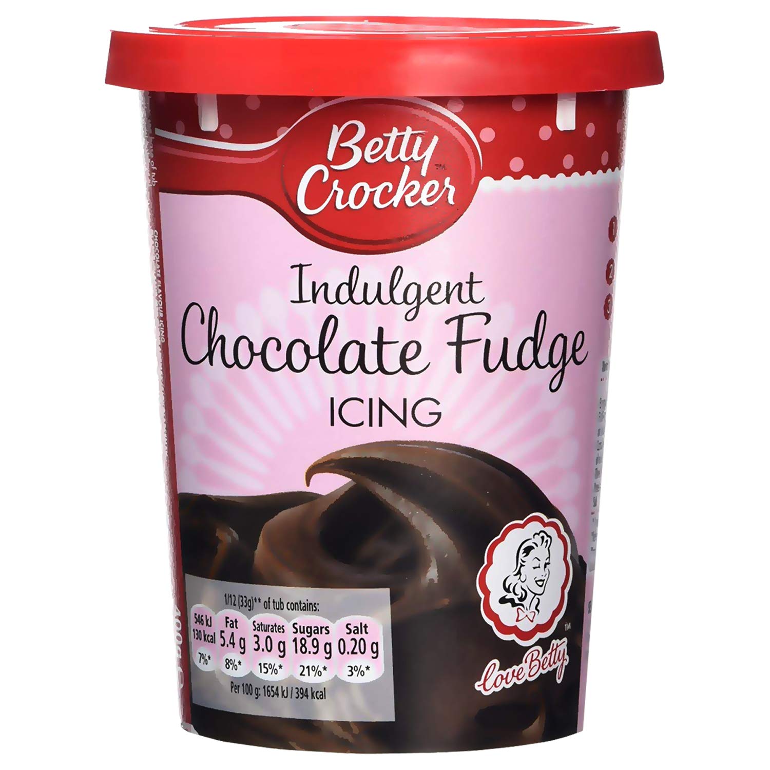 Betty Crocker Indulgent CHOCOLATE FUDGE Icing 2x 400g (800g) - Schokoladen Toffee Kuchenglasur