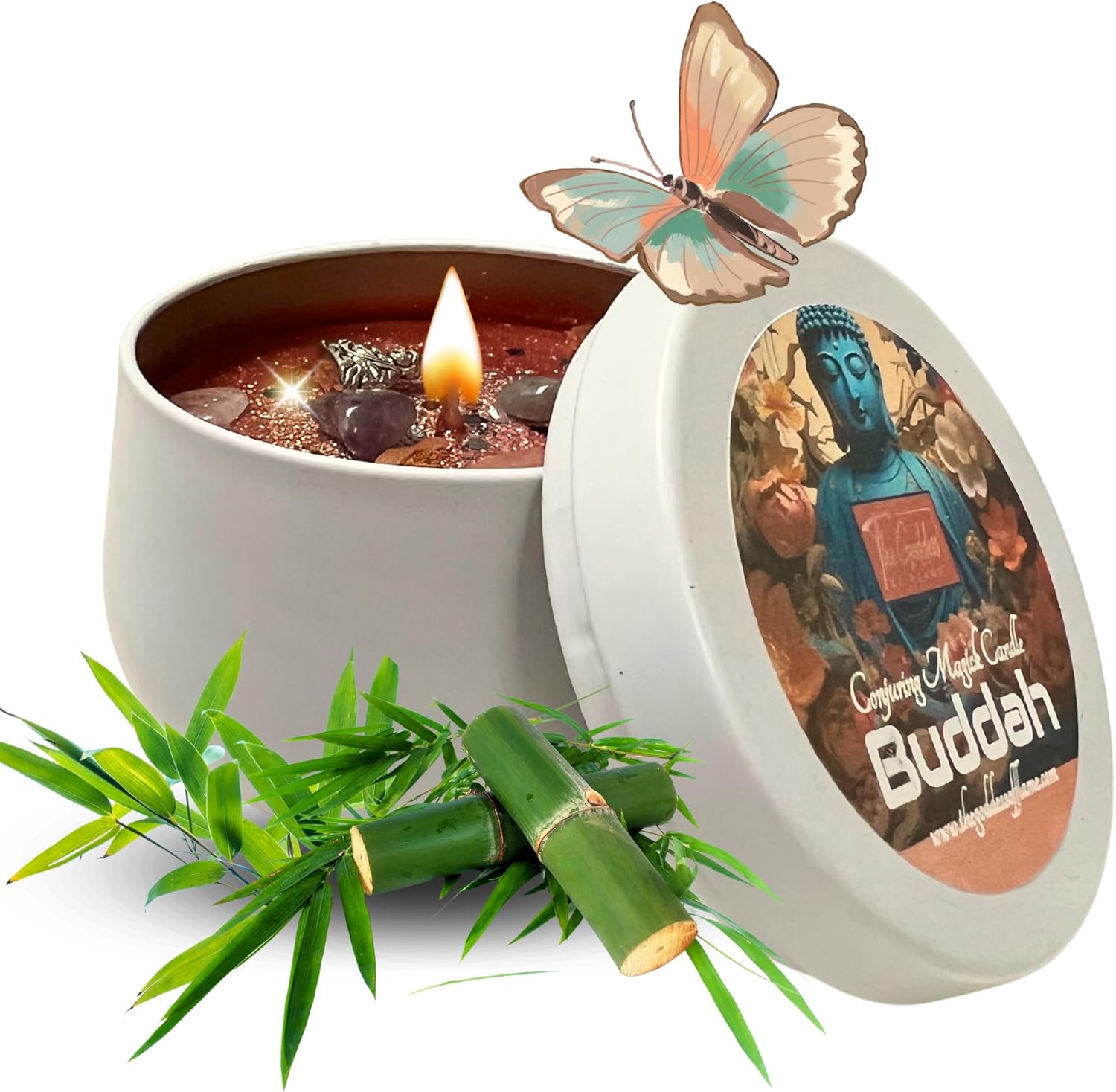 Buddha Spiritual Offering Candle | Meditation Candles | Spiritual Decor | Relaxation Gifts For Women | Aromatherapy Candle | Bomboo Scented Candle | Non Toxic Candles | Hoodoo Pagan Wicca (8oz)