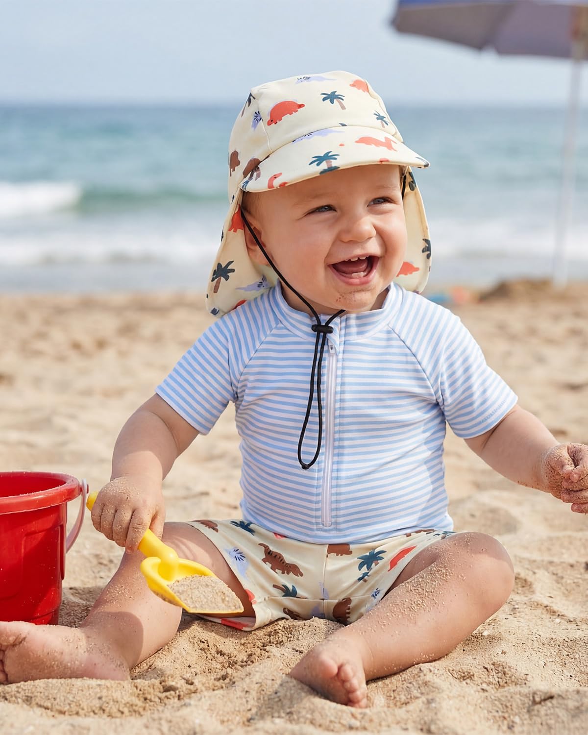 WYTbaby Costume da bagno per bambini, a due pezzi, a maniche corte, per il nuoto, da 3 mesi, 3 anni