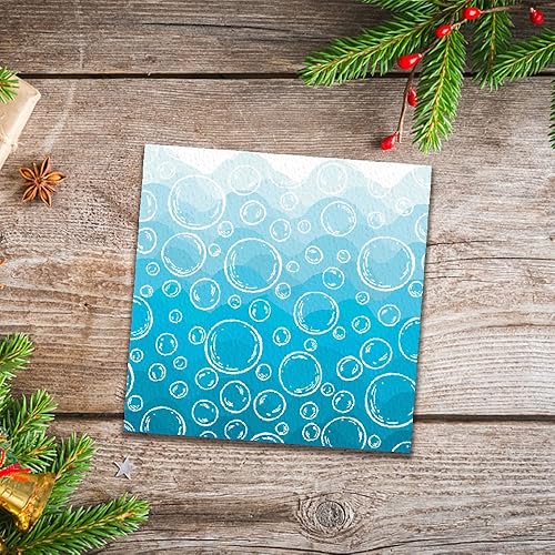 Miniatura 4 de Sellos transparentes de fondo de burbujas de mar de verano para hacer tarjetas y diarios, sellos de goma circulares de burbujas de aire para álbumes