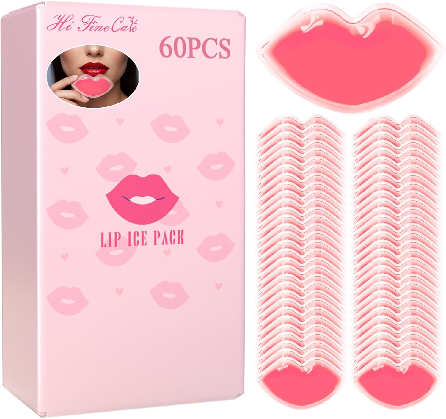 60 PCS Lip Ice Pack Bulk - Medical Grade Reusable Cold Therapy Packs | Fast-Acting Cooling for Post-Procedure Recovery, Lip Swelling, Bruising & Daily Comfort | Compact & Portable Design