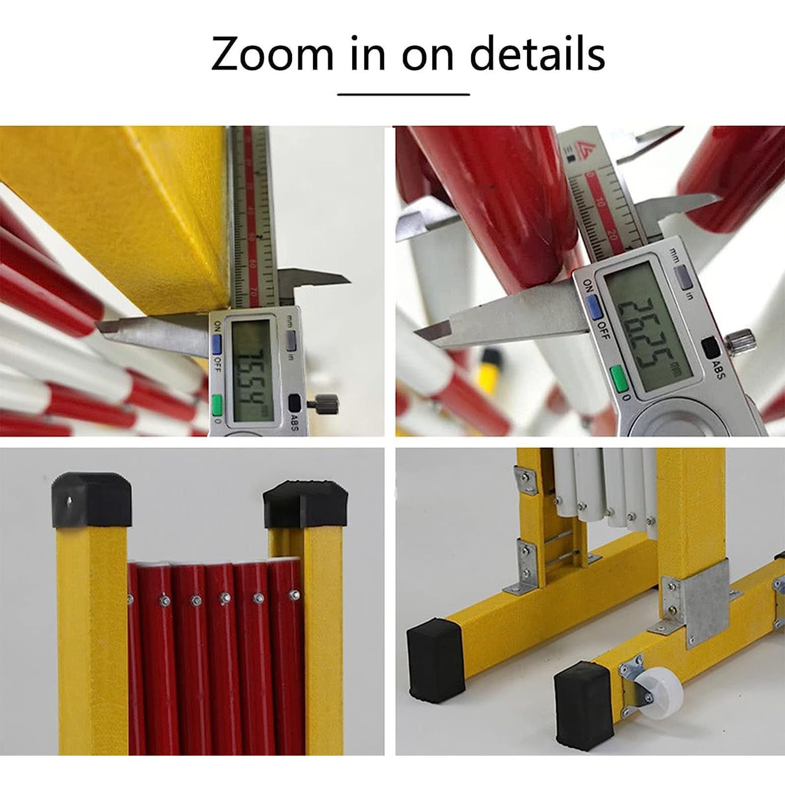 Barrière de Circulation Mobile rétractable et Portable en métal avec Roues, barrière de sécurité Pliable et réglable, idéale pour la Gestion du trafic, Les écoles et Les