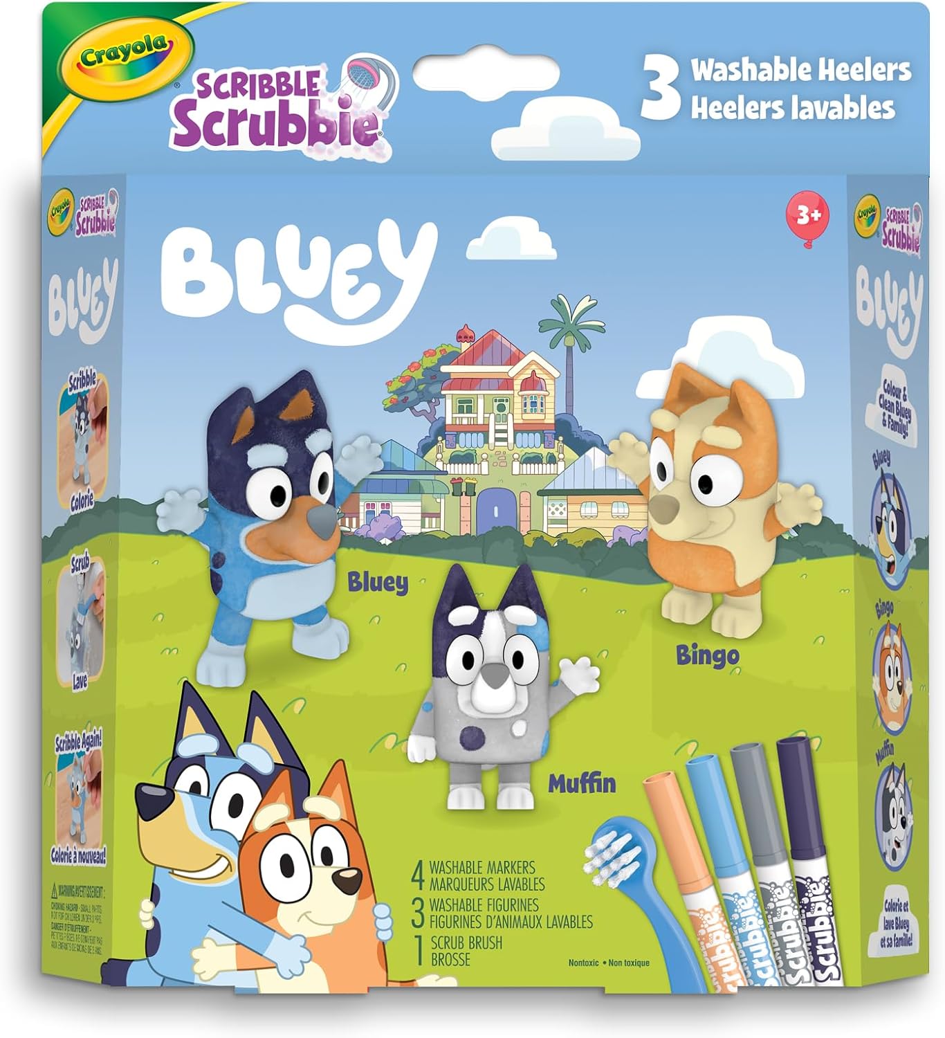 3ct Scribble Scrubbie, Bluey