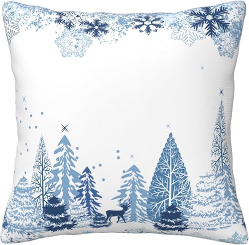 Aimeryup Throw Pillow Covers 20x20 Inch Winter Forest Decorative Pillow Covers Cushion Covers cojines decorativos para sala Pillow Cases Cute Throw