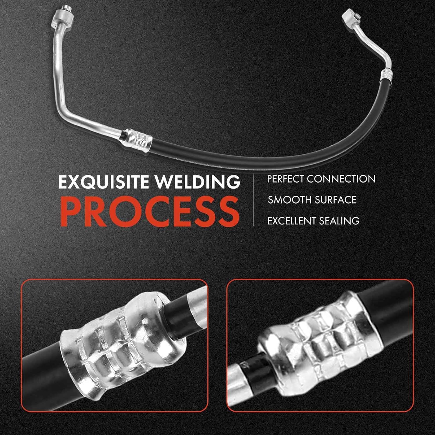 A-Premium A/C Discharge Line Hose Assembly Compatible with Mitsubishi Mirage, 1998 1999 2000 2001 2002, 1.8L, SOHC, Petrol, Compressor to Condenser