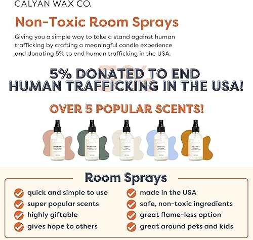 Miniatura 9 de Calyan Wax Co. Espray Natural de Lavanda y Bergamota para Habitación Infundido con Aceites Esenciales, Ambientador en Aerosol y Bruma Aromática en