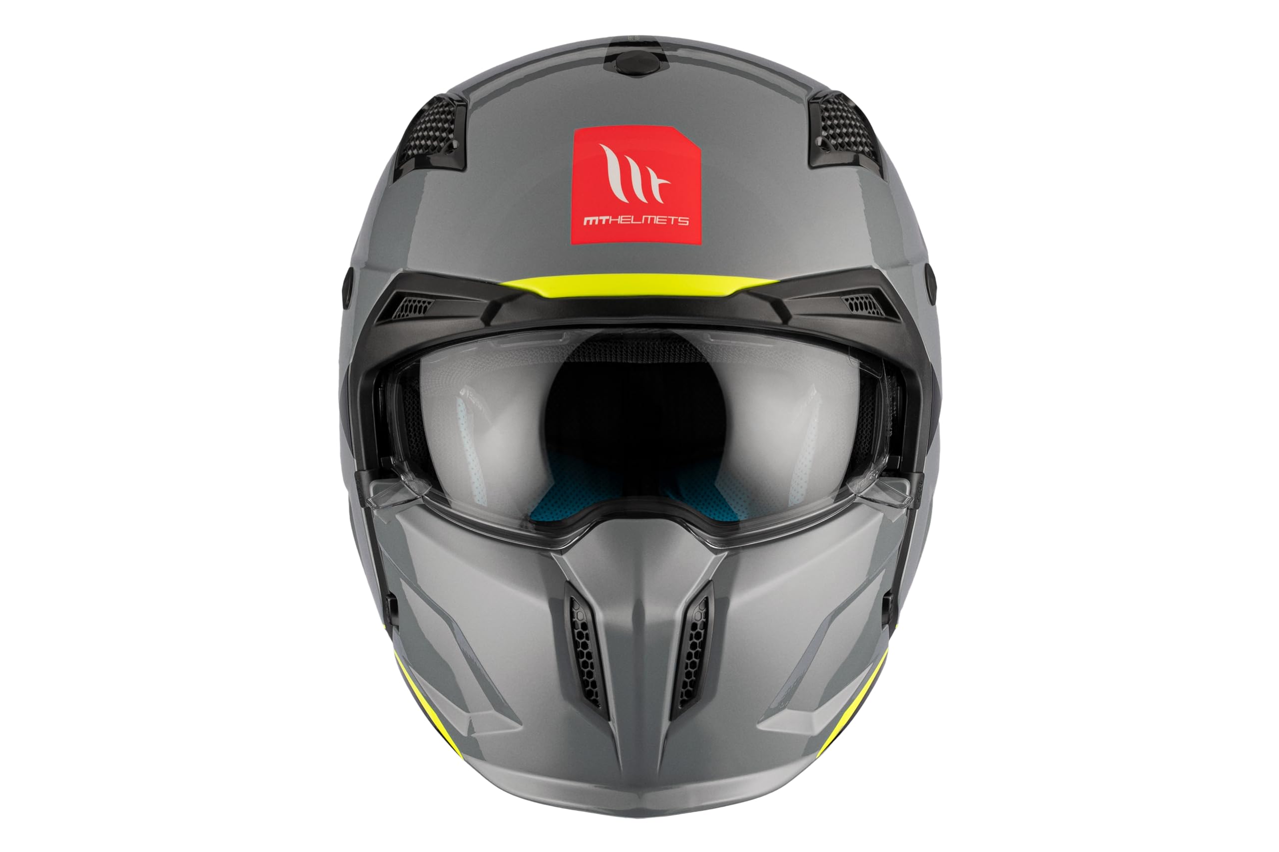 MT Helmets Streetfighter SV S – Casco Moto Integral Abierto con Visor Solar Retráctil, Estilo Streetfighter, Interior Lavable y Calota HIRP | Homologado ECE 22.06 & DOT