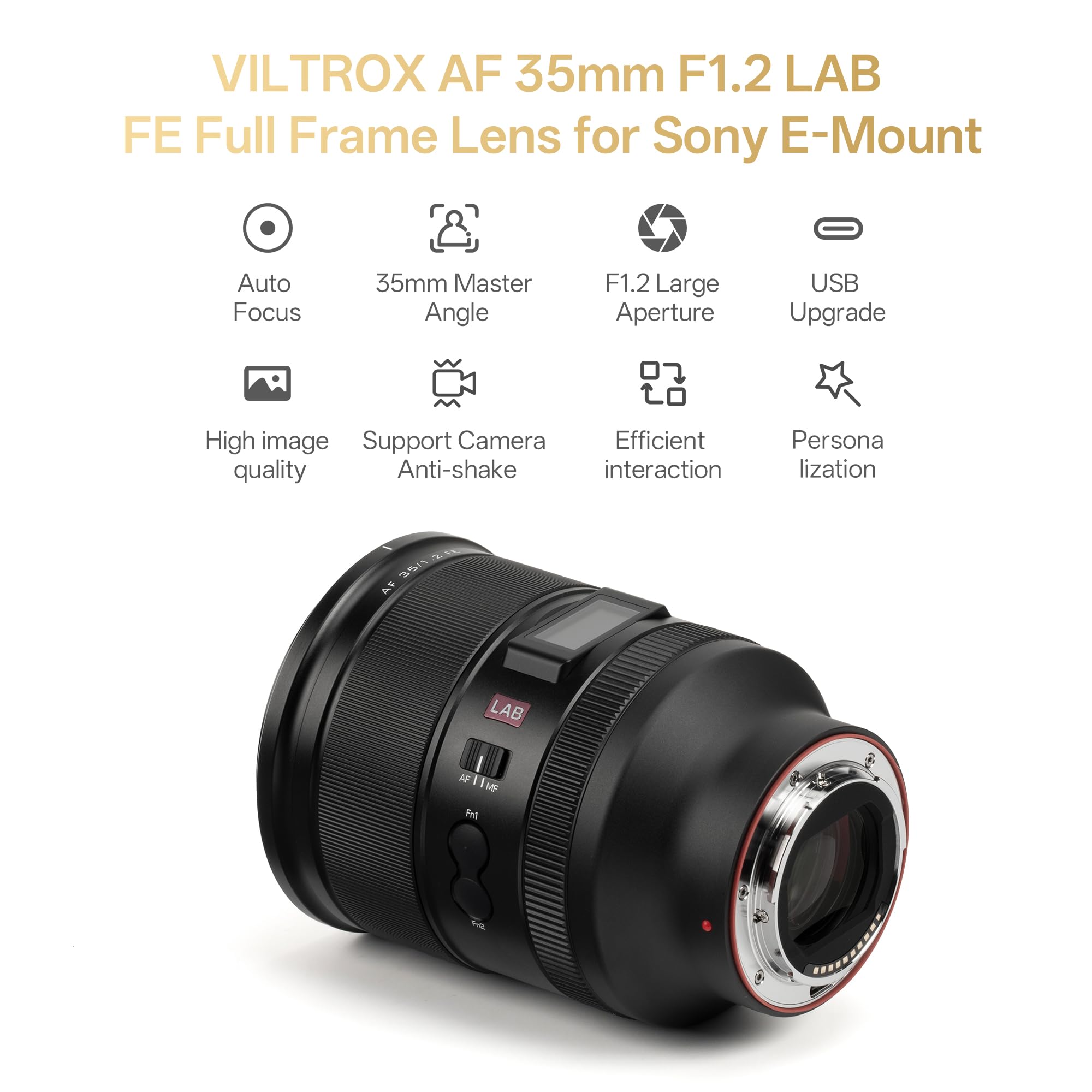Amazon.co.jp: VILTROX AF 35mm F1.2 LAB FEレンズ Sony Eマウント用