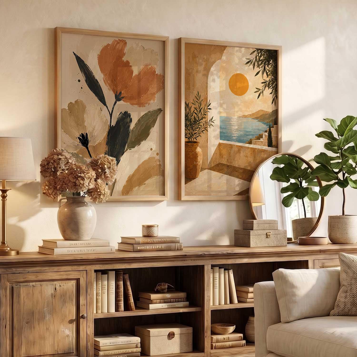 Modern Art Prints - Frame Set for Living Room -12 Modern Art Prints - Frame Set for Living Room -12