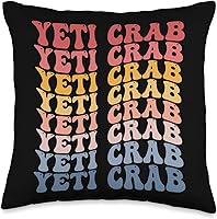 Vista 1 de Yeti Crab Gifts Yeti Crab Groovy - Almohada retro, 16 x 16 pulgadas, multicolor
