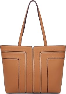 FOXLOVER Genuine Leather Tote Bag for Women Work Large Shoulder Purses Satchel Handbags