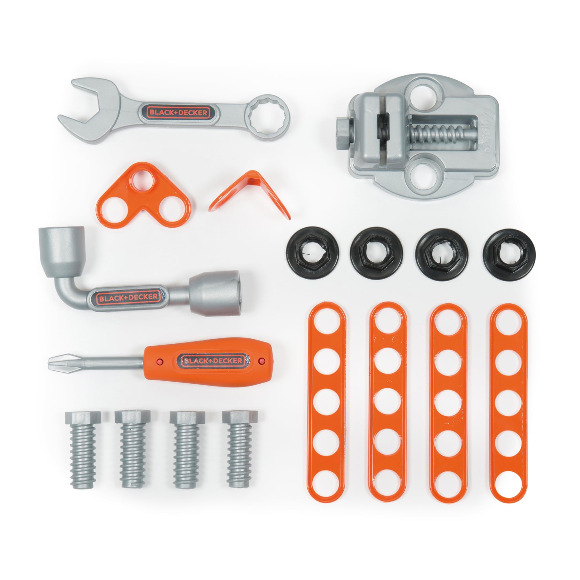 Smoby - Black+Decker - Carrello + Banchetto 3 in 1 - Giocattolo fai da te per bambini - 19 Accessori - 7600360219