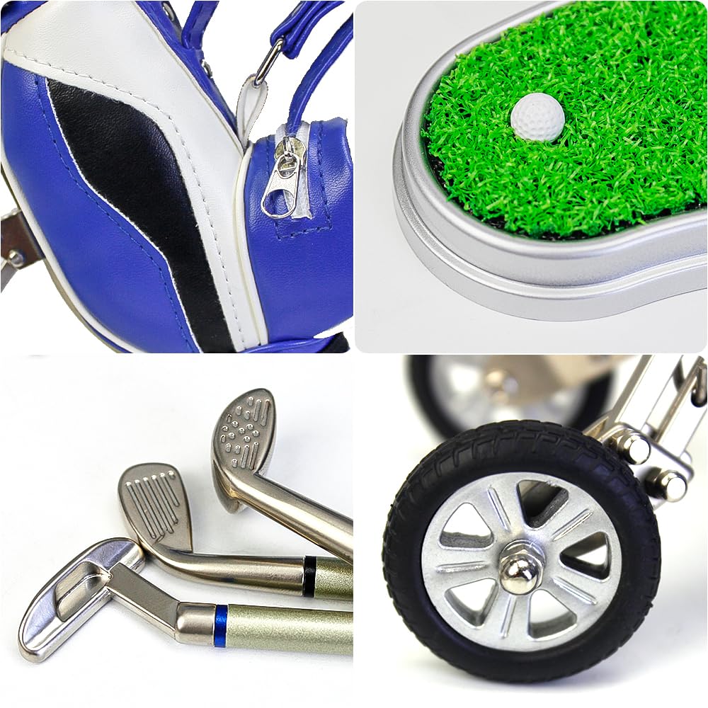 Kofull Set Regalo da Golf Penne a Forma di Mazze da Golf Penne da Scrivania Fantasy (Verde)
