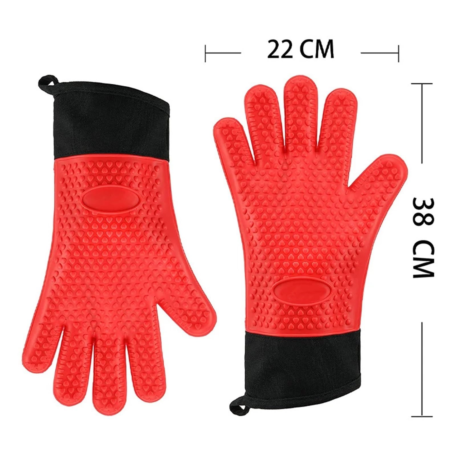 Gants de Four isolés en Silicone, Mitaines résistantes à la Chaleur, Outils Cuisson au Micro-Ondes, Pot Cuisine résistant, 1/2 pièces(2Pcs Orange)