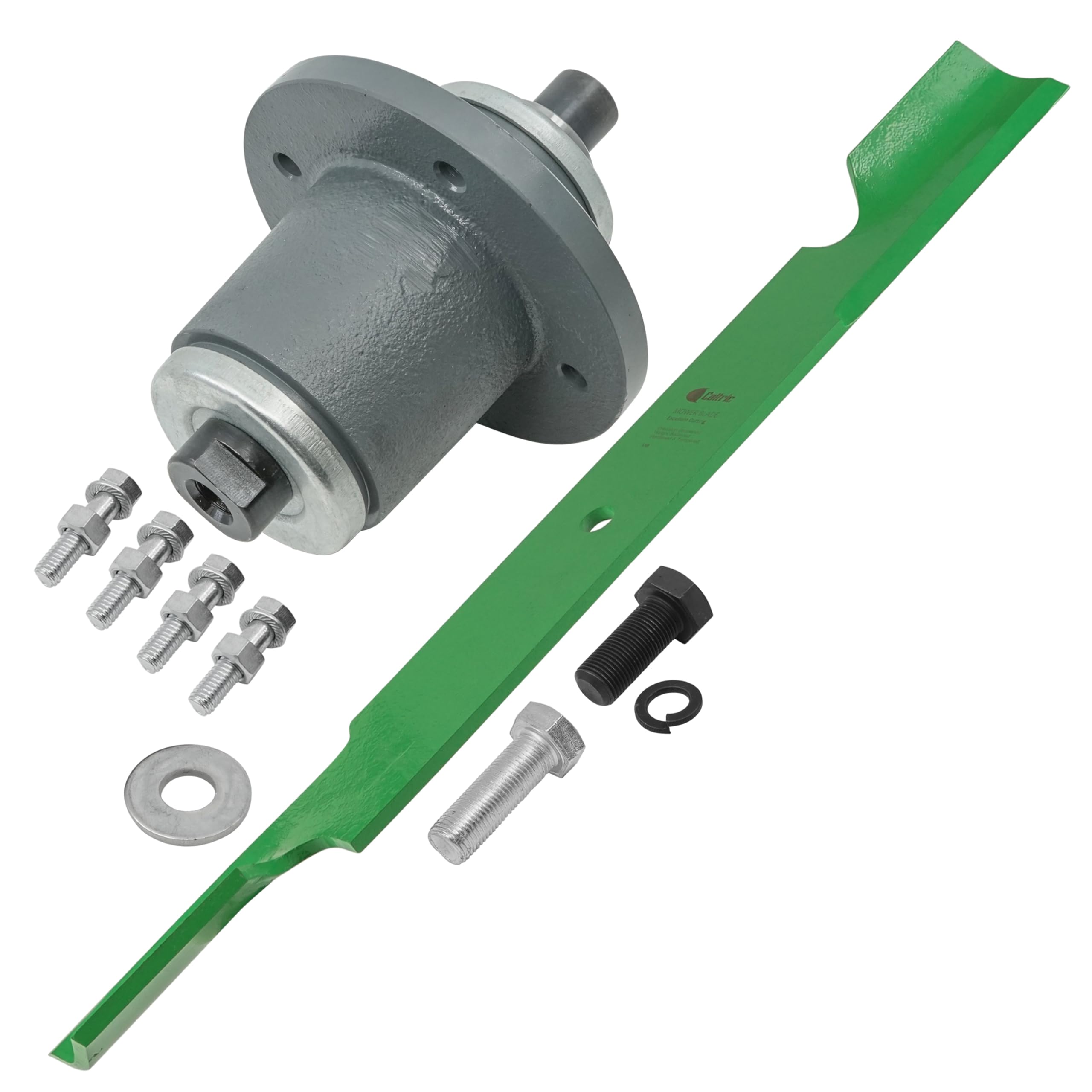 Amazon.com : Caltric Deck Spindle w/Notched High-Lift Blade