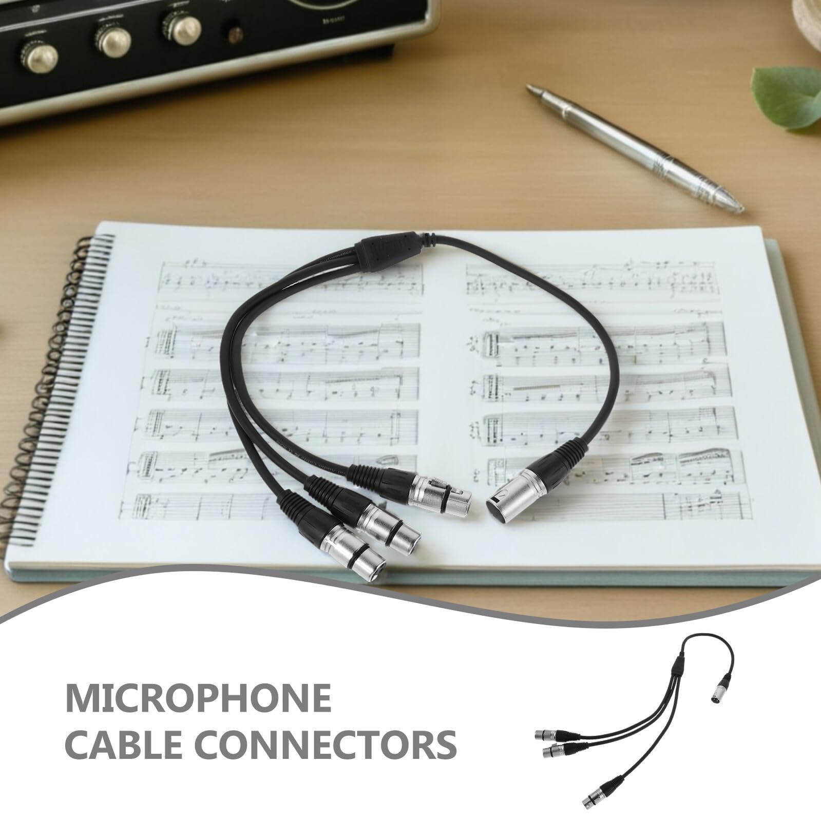 Cavo Splitter Audio Xlr 06 M da 1 Maschio a 3 Femmine Cavo Microfono Bilanciato Connettore Xlr Set 2 Pezzi per Studio Eventi Live e Podcasting