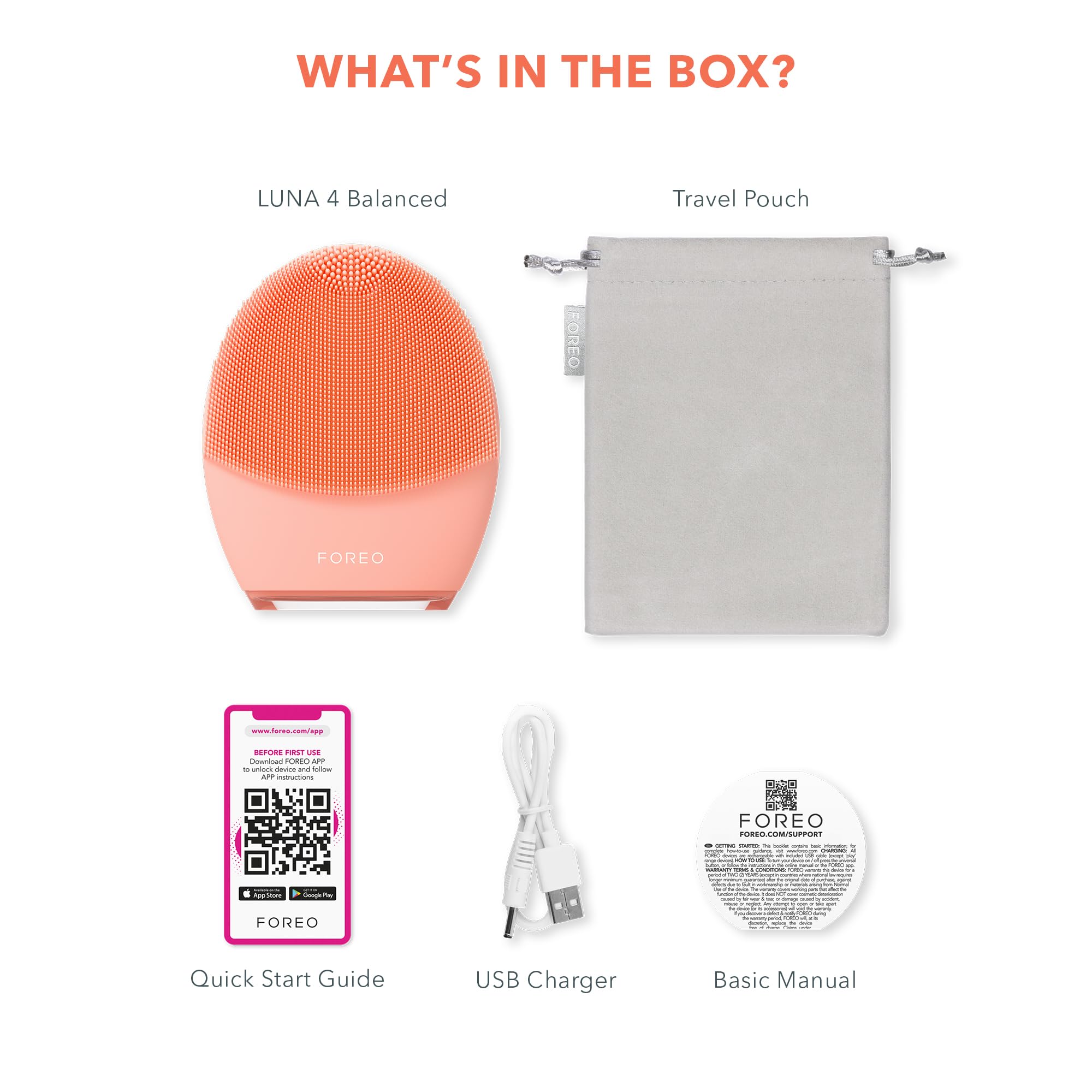 FOREO LUNA 4 Face Cleansing Brush - Anti Aging - Enhances Absorption of Facial Skin Care Products - Simple Skin Care Tools - Balanced Skin