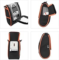 Vista 3 de Para Zebra QLN220 & ZQ610 Estuche de transporte portátil para impresora térmica con correa para el hombro Naranja