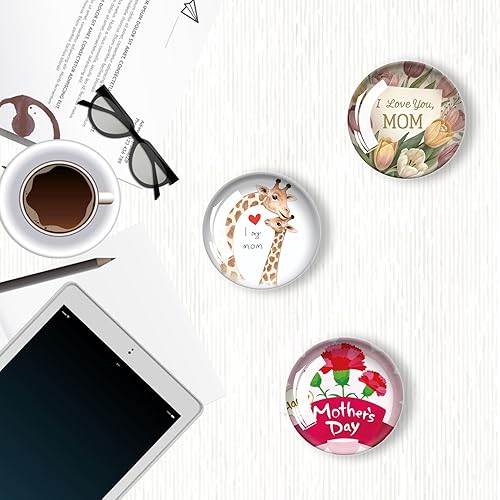 Miniatura 178 de 12 imanes de cristal para nevera, decoración de imanes de nevera de pájaro para manualidades, imanes de nevera fuertes para cocina, escuela