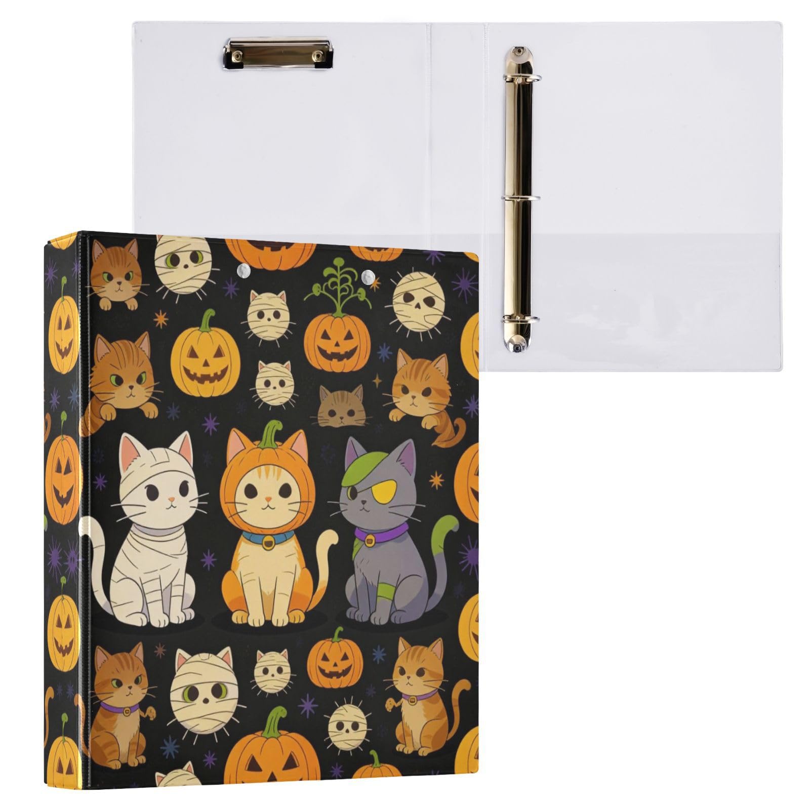 Reliure rigide avec anneaux en D pour Halloween