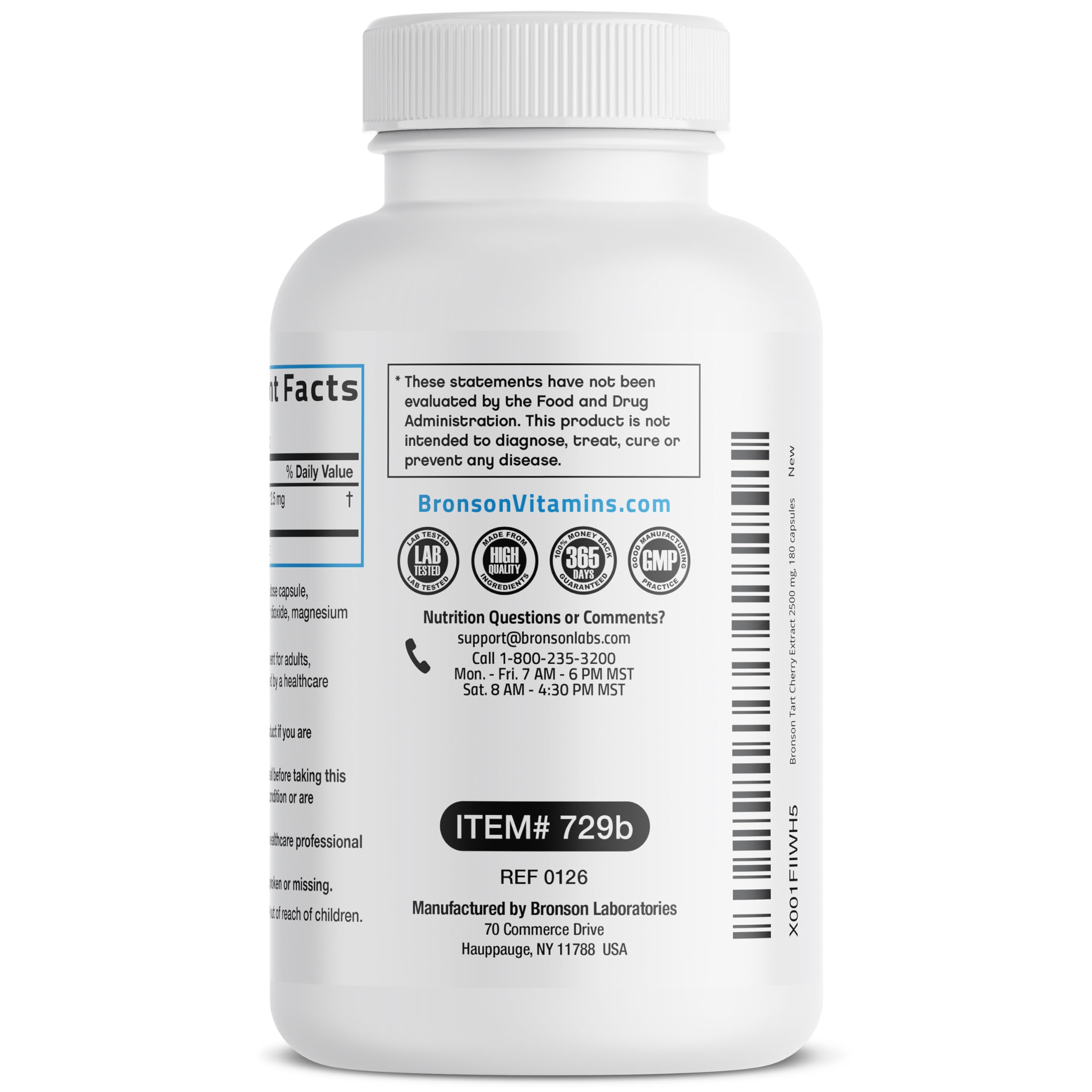Bronson Tart Cherry Extract for Joint Support, 180 Vegetarian Capsules — Amazon image 5
