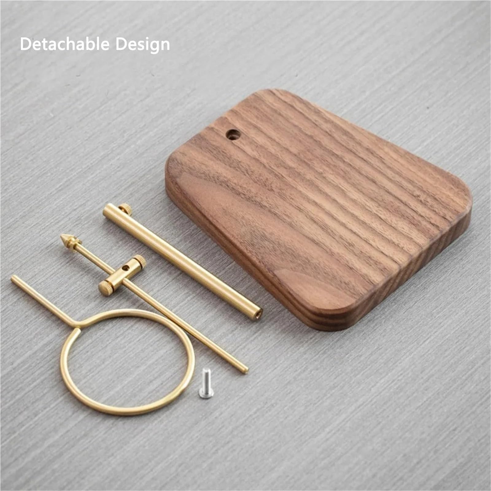 Estación de café con soporte for verter | Filtro ajustable en altura con gotero de cobre puro con base de madera de nogal