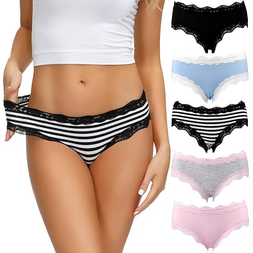 Soft Breathable Cotton Brief Panties 5-Pack