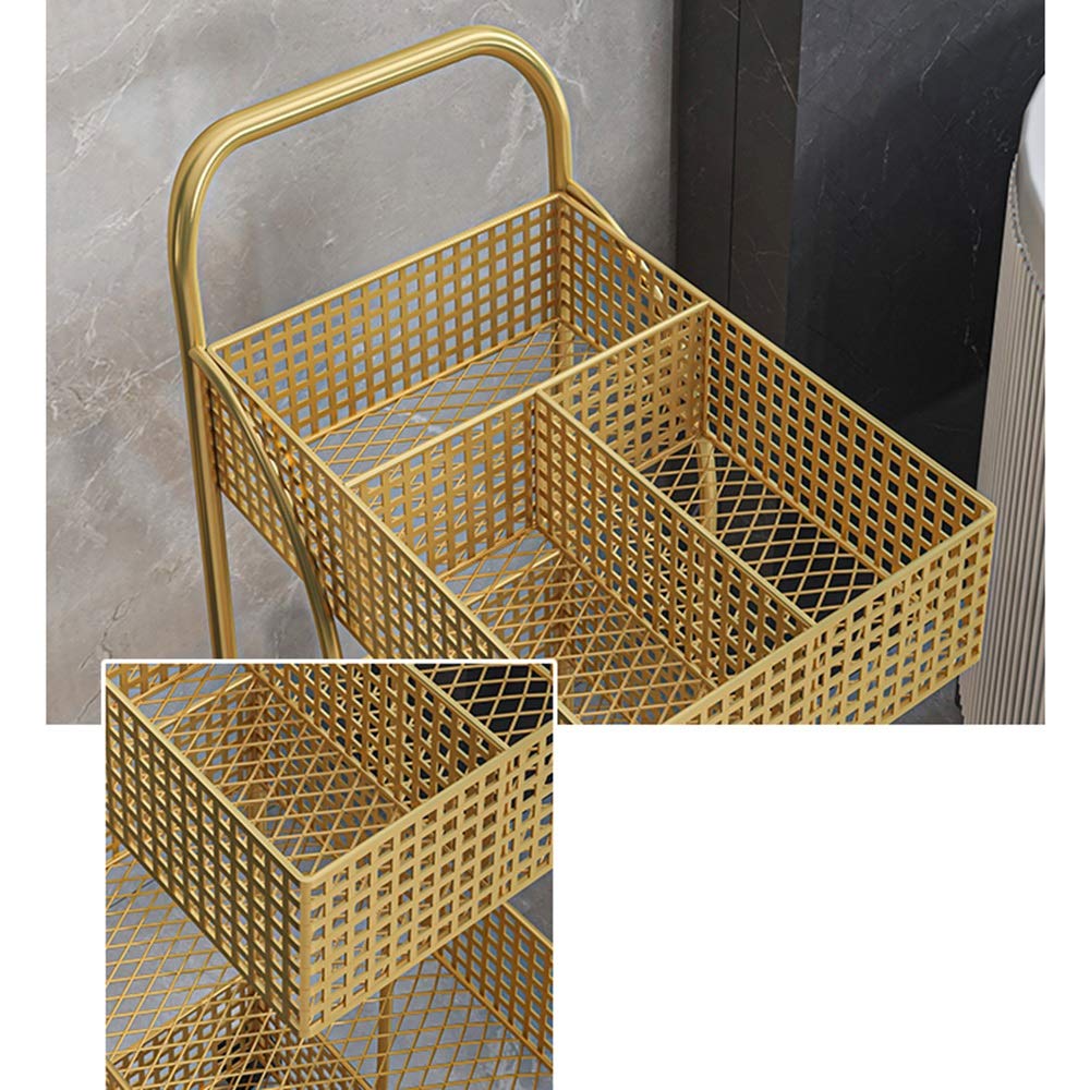 Scaffale da cucina a 3 ripiani con ruote, multiuso, per bagno, cucina e ufficio