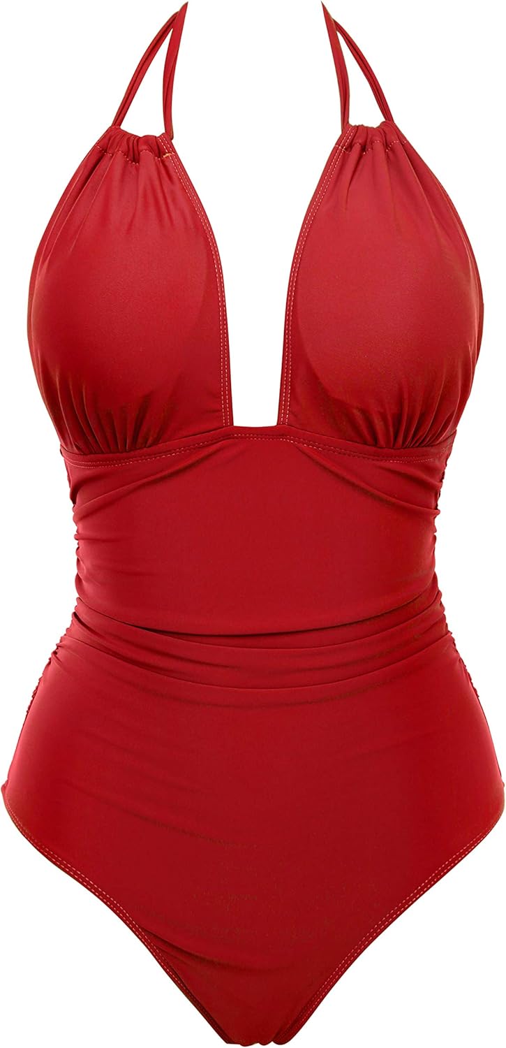 NWT EoMENIE Women's One Piece Swimsuit Tummy Control - View #6