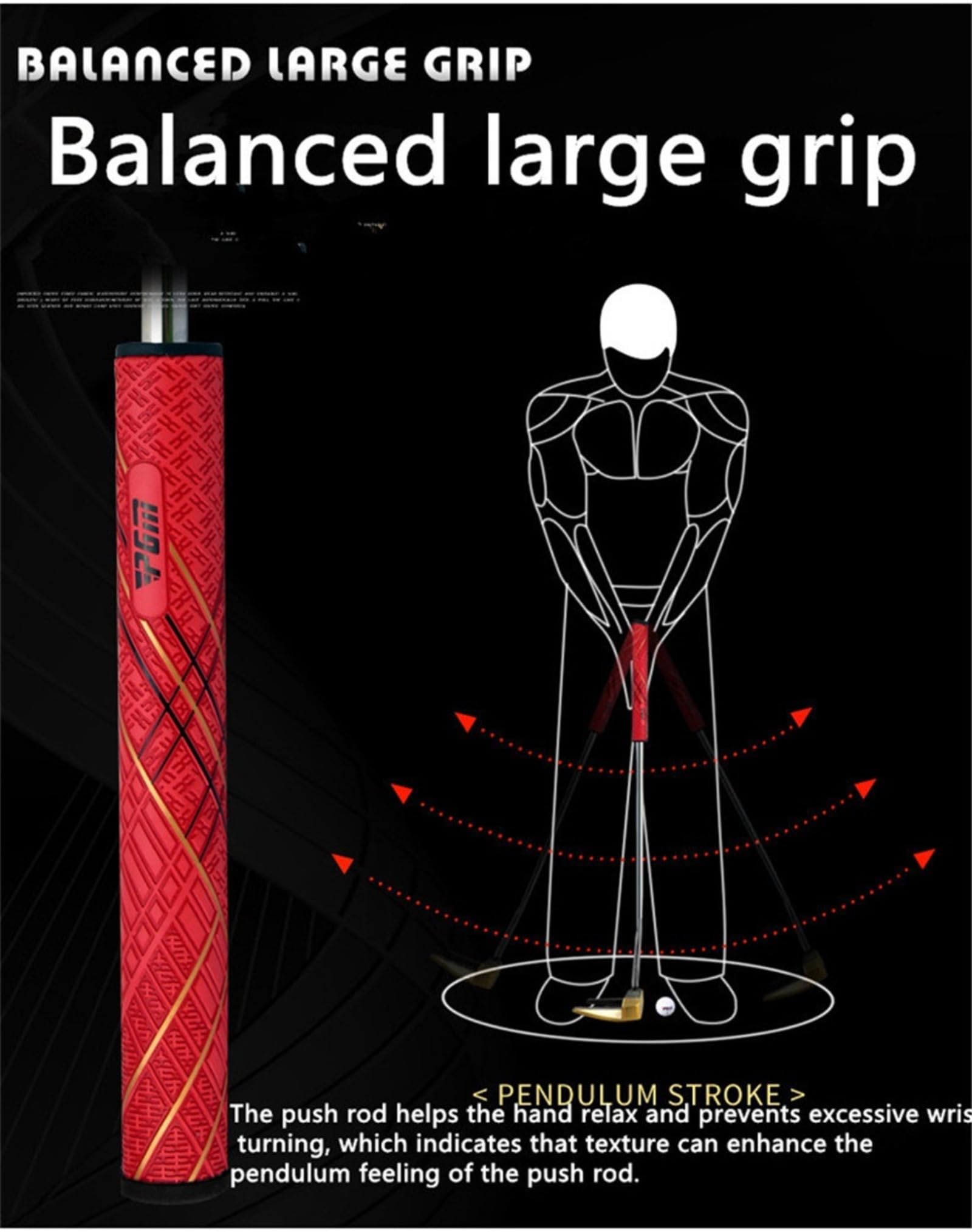 Putters de Golf Diestros Hombres Mujeres Club de Golf Mazo Putter Eje de Acero Loft 3 Grados 34 "Incluyen Cubierta de Cabeza